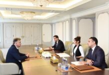 Mehriban Əliyeva Fransa Senatının Fransa-Qafqaz dostluq qrupunun sədri ilə görüşüb