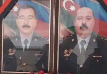 Şəhid polislərlə vida mərasimi