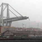 Genuya avtomobil körpüsü uçub