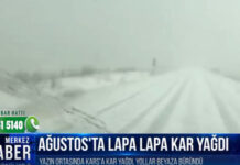 Qarsda güclü qar yağıb