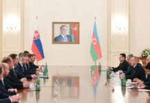 İlham Əliyevin və Slovakiyanın Baş naziri Peter Pelleqrininin geniş tərkibdə görüşü olub