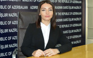Azərbaycan Xarici İşlər Nazirliyinin Mətbuat xidməti idarəsinin rəisi Leyla Abdullayeva