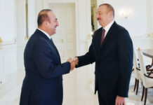 İlham Əliyev Türkiyənin xarici işlər nazirini qəbul edib