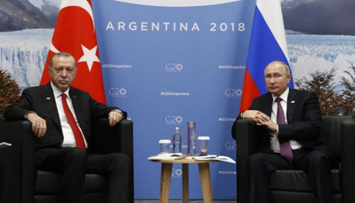 Türkiyə Prezidenti Rəcəb Tayyib Ərdoğan və Rusiya Prezidenti Vladimir Putin