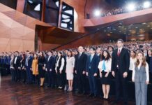 İlham Əliyev Azərbaycan Gəncləri Gününə həsr olunmuş respublika toplantısında iştirak edib