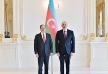 Prezident İlham Əliyev ABŞ-ın Azərbaycanda yeni təyin olunan səfirinin etimadnaməsini qəbul edib