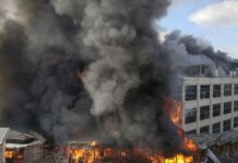 “Diqlas” Ticarət Mərkəzindəki yanğında xəsarət alan şəxs evə buraxılıb