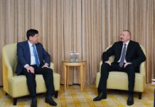 Prezident İlham Əliyev Pekində “CETC International” Korporasiyasının baş direktoru ilə görüşüb