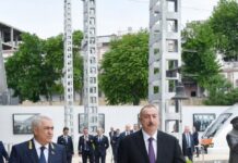 Prezidenti İlham Əliyev Sabunçu dəmir yolu vağzalı kompleksinin açılışında iştirak edib FOTOLAR