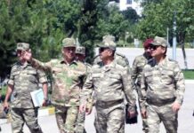 Ali Baş Komandanın tapşırığına əsasən hərbi hissələr yoxlanılır Müdafiə naziri general-polkovnik Zakir Həsənov