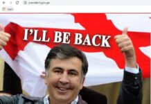 Hakerlər Gürcüstan prezidentinin saytını dağıdıblar Mixail Saakaşvilinin fotosu və "Mən qayıdacağam" sözləri