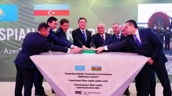 fiber-optik rabitə xəttinin təməlqoyma mərasimi