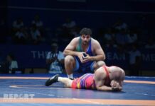 Güləşçimiz Ermənistan təmsilçisinə qalib gələrək medal qazandı Azərbaycan idmançısı Camaləddin Məhəmmədov