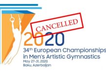 Bakıdakı daha bir Avropa çempionatı təxirə salındı Kişilər arasında idman gimnastikası üzrə Avropa çempionatı