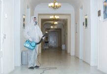 Əsas inzibati binada koronavirusa qarşı dezinfeksiya işləri aparılıb