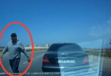 Bakıda sürücü ilə mübahisə edən şəxs saxlanıldı