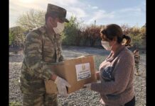 Hərbi qulluqçular bölgələrdə də ünvanlı yardımlar edirlər
