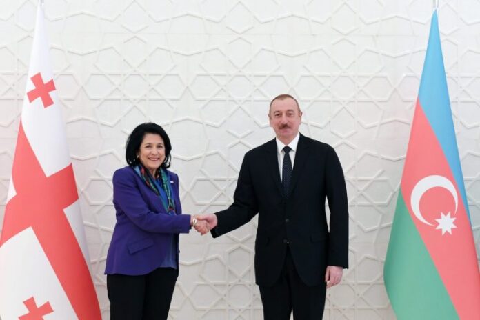 Azərbaycan Respublikasının Prezidenti İlham Əliyev və Gürcüstanın Prezidenti Salome Zurabişvili