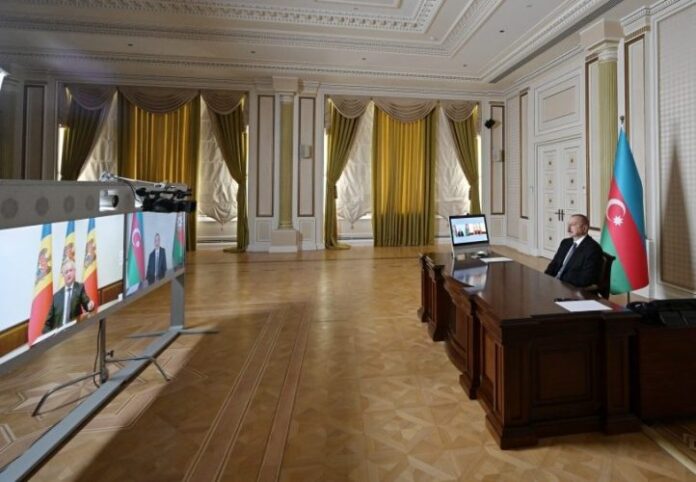 Azərbaycan Prezidenti İlham Əliyevlə Moldova Prezidenti İqor Dodon arasında videokonfrans formatında görüş