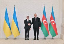 Zelenski: “Kiyev və Bakı arasında tərəfdaşlıq münasibətlərinə dəyər verirəm” Ukrayna Prezidenti Vladimir Zelenski və Azərbaycan Respublikasının Prezidenti İlham Əliyev