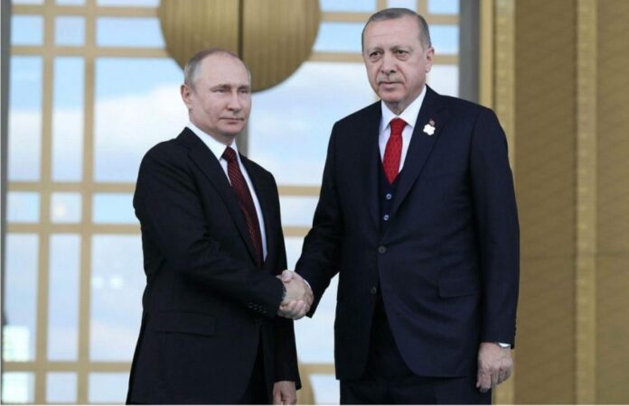 Türkiyə Prezidenti Rəcəb Tayyib Ərdoğan və Rusiya Prezidenti Vladimir Putin