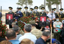 Şəhid zabitlərimizlə vida mərasimi keçirilib Şəhid zabitlərimizlə vida mərasimi keçirilib