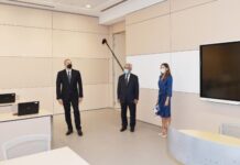 Prezident İlham Əliyev və birinci xanım Mehriban Əliyeva ADA Universitetinin iki yeni korpusunun açılışında iştirak ediblər Prezident İlham Əliyev və birinci xanım Mehriban Əliyeva ADA Universitetinin iki yeni korpusunun açılışında iştirak ediblər