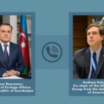 Xarici İşlər naziri Ceyhun Bayramov və ATƏT-in Minsk Qrupunun amerikalı həmsədri Endryu Şofer