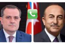 Türkiyənin Xarici İşlər naziri Mövlud Çavuşoğlu və Azərbaycanın Xarici İşlər naziri Ceyhun Bayramov