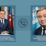Azərbaycan Respublikasının Xarici İşlər naziri Ceyhun Bayramov və BMT Baş katibi Antonio Quterreş