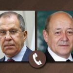 Rusiyanın Xarici İşlər naziri Sergey Lavrov ilə Fransanın Avropa və Xarici İşlər naziri Jan-İv le Drian