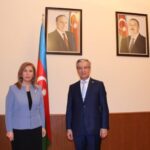 Ailə, Qadın və Uşaq Problemləri üzrə Dövlət Komitəsinin sədri Bahar Muradova və Özbəkistanın Azərbaycandakı səfiri Bəhrom Əşrəfxanov
