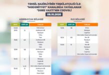 Teledərslərin oktyabrın 8-nə olan cədvəli Teledərslərin oktyabrın 8-nə olan cədvəli