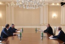 Prezident İlham Əliyev Rusiyanın fövqəladə hallar nazirini qəbul edib Azərbaycan Respublikasının Prezidenti İlham Əliyev Rusiya Federasiyasının fövqəladə hallar naziri Yevgeni Ziniçevi qəbul edib