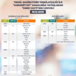 Teledərslərin dekabrın 10-na olan cədvəli