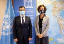 Azərbaycanın daimi nümayəndəsi etimadnaməsini UNESCO-nun Baş direktoruna təqdim edib Azərbaycanın UNESCO yanında daimi nümayəndəsi səfir Elman Abdullayev etimadnaməsini qurumun Baş direktoru Odre Azuleyə təqdim edib