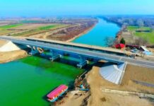 Kür çayı üzərində yeni avtomobil körpüsü inşa edilib Kür çayı üzərində yeni avtomobil körpüsü