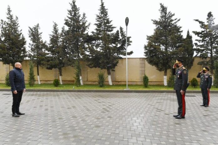 Prezident İlham Əliyev Daxili Qoşunların yeni inşa olunan “N” hərbi hissəsinin açılışında iştirak edib