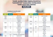 Teledərslərin bu günə olan cədvəli Teledərslərin bu günə olan cədvəli