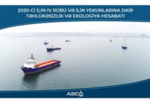 ASCO ötən ilin təhlükəsizlik və ekologiya hesabatını verib “Azərbaycan Xəzər Dəniz Gəmiçiliyi” QSC