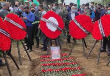 Azərbaycan Ordusunun şəhid hərbi qulluqçusu dəfn olunub Nurlan Fərrux oğlu Əbilov