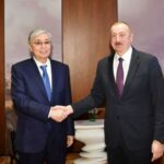 Azərbaycan Respublikasının Prezidenti İlham Əliyev və Qazaxıstan Respublikasının Prezidenti Kasım-Jomart Tokayev