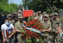 Vətən müharibəsində şəhid olan baş leytenant Tərtərdə dəfn edilib baş leytenant Qənbər Qənbərli