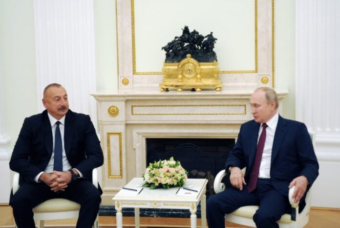 Azərbaycan Respublikasının Prezidenti İlham Əliyev ilə Rusiya Federasiyasının Prezidenti Vladimir Putin arasında görüş