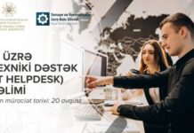 İnformasiya texnologiyaları üzrə texniki dəstək operatoru istiqamətində təlimlər keçiriləcək IT Helpdesk