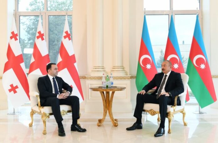 Azərbaycan Respublikasının Prezidenti İlham Əliyev və Gürcüstanın Baş naziri İrakli Qaribaşvili