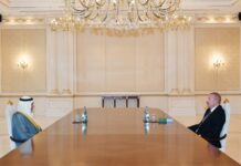 Prezident İlham Əliyev Səudiyyə Ərəbistanının Kral Faysal Araşdırma və İslami Tədqiqatlar Mərkəzinin İdarə Şurasının sədrini qəbul edib Prezident İlham Əliyev Səudiyyə Ərəbistanının Kral Faysal Araşdırma və İslami Tədqiqatlar Mərkəzinin İdarə Şurasının sədrini qəbul edib