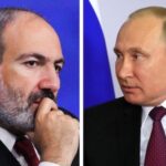 Ermənistanın Baş naziri Nikol Paşinyan və Rusiya Federasiyasının Prezidenti Vladimir Putin