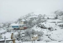 Lerikin Rvarud kəndində qar örtüyünün hündürlüyü 22 santimetrə çatıb Lerikin Rvarud kəndi