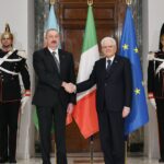 İtaliya Prezidenti Sercio Mattarella və Azərbaycan Respublikasının Prezidenti İlham Əliyev